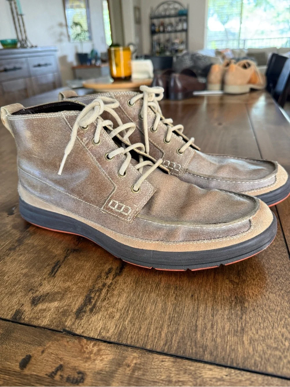 Men's Cole Haan Tan Suede Chukka Boots  - Lace-Up Casual